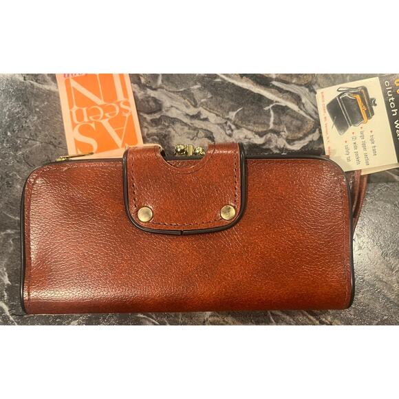 VTG New! McDuff Goldmine Clutch Wallet Change Purse Pockets Leather Billfold - Picture 6 of 9